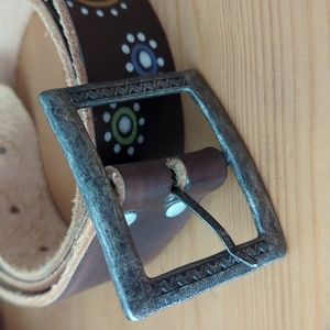 Painted Leather Belt Size 40in